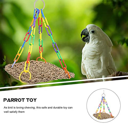 4pcs Parrot Swing Chicken Coop Accessories Large Chicken Coop Woven Parrot Activity Bird Toys Cage Bite s Foraging Wall Toy Abs to Climb Training Rack