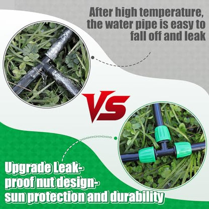 28 Pcs 1/2 Inch Drip Irrigation Fittings Kits,Drip Hose Connector for 1/2" Irrigation Tubing(1/2" ID x0.6-0.63"OD) with 6 Tees,6 Couplings,4 Switch Valves,4 End Cap, 4 Elbows,4 Faucet Adapter - size: 28 PCS 1/2 Fitting