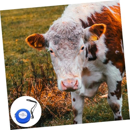 Animal Weight Tape Measure 2.5m Blue Multipurpose Cattle Pig Goat Girth Measuring Tape for Livestock Body Size and Weight Measurement Style