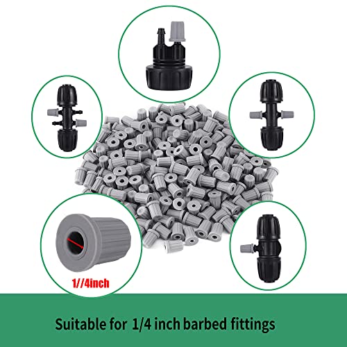 40 Pcs Barbed Tee 1/2 Inch to 1/4 Inch Drip Irrigation Fittings Kit for (1/2'' ID x 0.60''-0.63'' OD) 16mm Irrigation Tubing Anti-Drop Barbed Connectors 8 Tee,8 Four-way,4 Six- way,20 End Caps - size: 40 Pcs Irrigation Fittings Kit