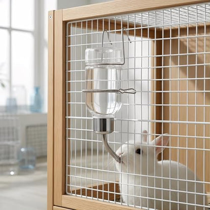YARNOW Guinea Pig Water Bottle 2 Pcs, 6.35 oz Hanging Small Animal Water Bottle with Stainless Steel Tube for Rabbits, Hamsters and Chinchillas - size: 22.00X5.00X5.00CM