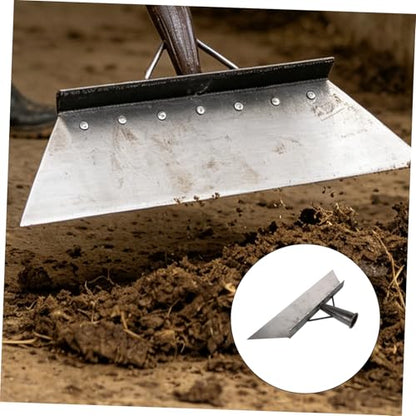 Heavy Duty Manganese Steel Livestock Manure Scraper Shovel for Barn Cleaning 38cm Metal Feces Scraper Tool for Farm and Poultry Waste Removal