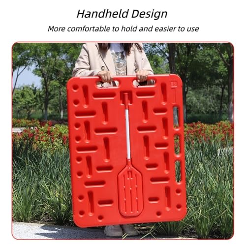 Pig Sorting Divider Panel with Herding Clapper, Lightweight Animal Handling Equipment for Hogs for Pasture, Farm(47.6x30.7in) - size: 47.6x30.7in