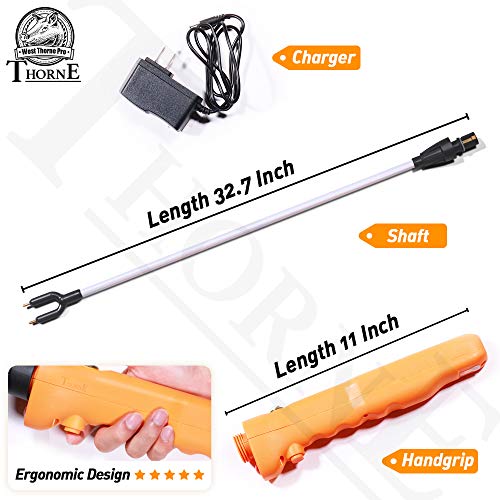 Cattle Prod, Waterproof Cattle Prod Stick with LED Light, Livestock Prod for Modern Livestock Management, X Series - style: 43.7''