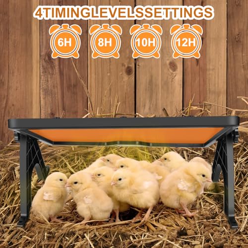 Chicken Coop Radiant Heat Panel, 180W Heater with Built-in Thermostat | Remote Control • Energy Saving • Safe for Chicks & Small Animals