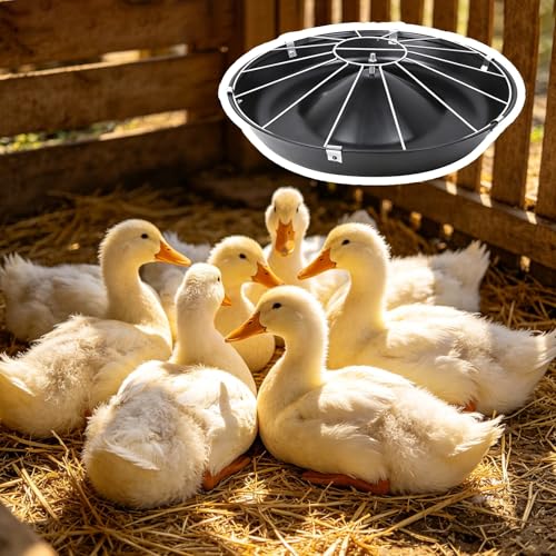 Round Livestock Feed Trough for Duck, Chicken, No Waste Outdoor/Indoor Piglet Feeder, Pasture Poultry Water Bowl Container, Easy to Install(Single Rack,70cm/27.6"(14 Slots)) - color: Single Rack, size: 70cm/27.6"(14 Slots)
