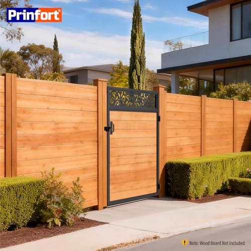 4x6FT (46.78"W X 70.8"H) 201 Stainless Steel Anti Sag Wooden Fence Gate Kit Heavy Duty Garden Gate Frame Hardware Kit Reinforcement (Left/Right Free-Installation) - size: W4xH6 FT-European