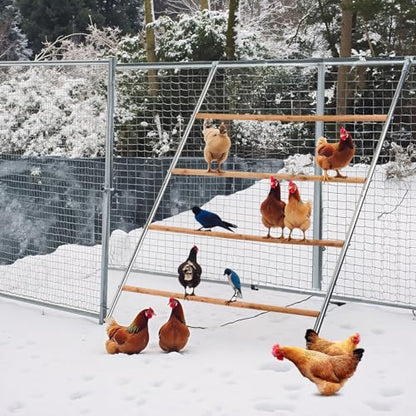Chicken Perch Roosting Bars, Chicken Perch for Coop, Roosting Bars for Chickens Coop, Chicken Perch Ladder, DIY with Your Own Wooden Boards, Silver - color: Silver S