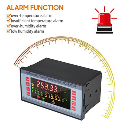 Automatic Egg Incubator 160V-220V 50Hz, Digital LED Display with Humidity Control & Auto Egg Turner for Chicken Duck Quail Eggs, Hatching Machine for Poultry Breeding