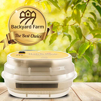 HatchMate™ Egg Incubator with Automatic Egg Turning and Humidity. Small & Portable for Hatching 9-12 Eggs. Hatch Chickens Quail Duck Turkey Parakeet & More