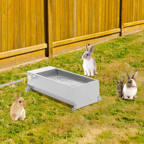 19.7 in Automatic Livestock Water Tank, 2 Gal Large Capacity Self Filling Dog Waterer Tank, Animal Drinking Water Bowl with Float Valve for Use On Farms, Ranches and Large Pet Feeding Sites.