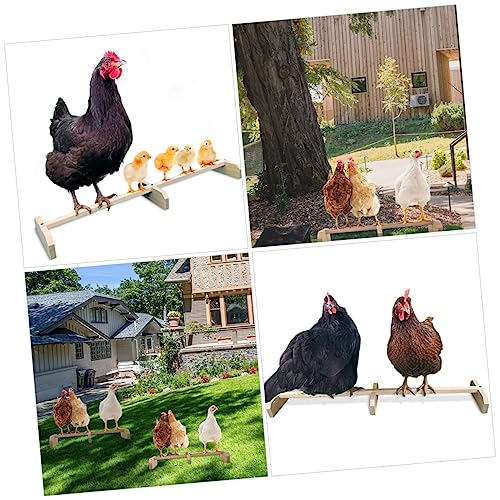 Mipcase Wooden Chicken Perch Stand Toy for Hens Roosting Bar for Chickens Sturdy Bird Stand Accessory for Pets for Parrots and Small Birds