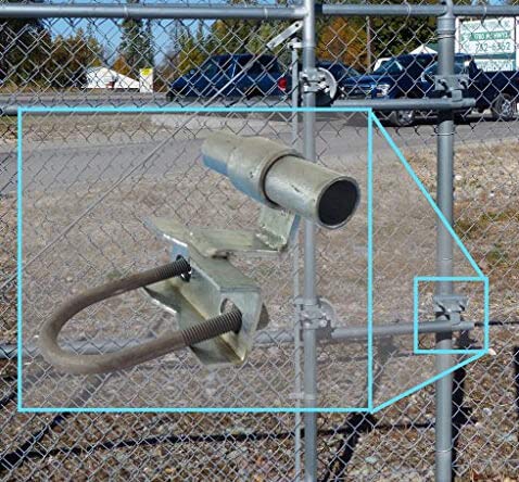 6" CHAIN LINK ROLLING GATE HARDWARE KIT: (Chain Link Fence Gate Parts) (6" Rut Runner, 2 Track Wheels, 6 Track Brackets, 1 Rolo Latch) - size: Post Mount
