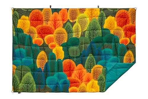 Versatile Packable Outdoor Camping Blanket, Puffy Blanket, Primaloft® Insulation, Warm, Durable, Lightweight, Waterproof, Oversize, Beach, Stadium, and More! 55"x80" (Tony Grove) - color: Tony Grove