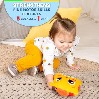 Buckle Toys - BokBok Chicken - Learning Activity Toddler Plane Travel Essential Toy - Develop Motor Skills and Problem Solving - color: Bokbok Chicken
