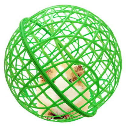11" Ball-Shaped Movable Pigeon Chick Coop, Little Rabbit Duck Guinea Pig Safe Walking Net,Preventing Dog Bites, Predation by Eagles Wolves Cats Eagles, Pet Safety Cage - color: Green