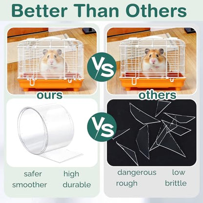 Juexica 2 Pcs 82.7 x 6 Inch Guinea Pig Cage Liner Clear Cuttable Critter Liner with Pre Drilled Holes Urine Guard Extra Long Liner with 100 Zip Ties for Rabbit Hamster Ferret Chinchilla