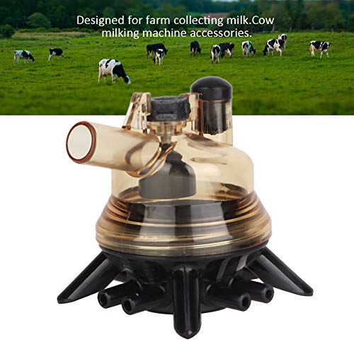 150CC Milk Claw Cluster, Milking Machine Part Replacement, High Quality PC Material with Adjustable Air Valve, Transparent Lid for Easy Milk Flow Tracking, Compatible with Cow Shee