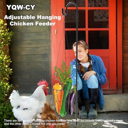 Hanging Chicken Feeder, Foldable Chicken Vegetable Fruits Feeder, Poultry Feeding Holder Basket with Hanging Chain, Veggie Treat Ball for Chicken Coop Accessories (2 Pack) - style: 2 Pack