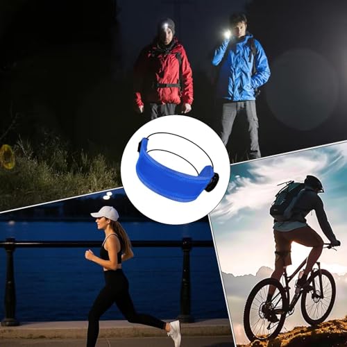 Bike Pants Strap - Reflective Cycling Cuff, Night Riding Band, Adjustable Ankle Wrap, Safety Visibility Gear, Daily Commute Use, Trail Running Walking, City Road Support improving Safety During - color: Blue