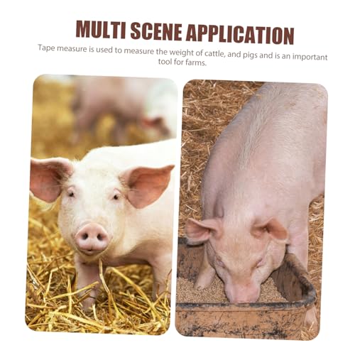 Holibanna Portable Farm Animal Weight Measuring Tape Compact and Flexible Livestock Measurement Tool for Cattle Pigs Horses for Assessment Measurements
