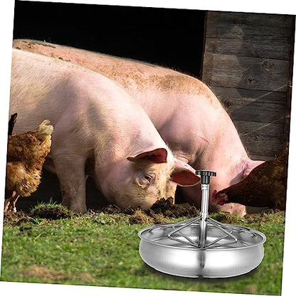 Water Feeder Stainless Steel Trough Livestock Feeder Bowl Easy to Place on Pigpen