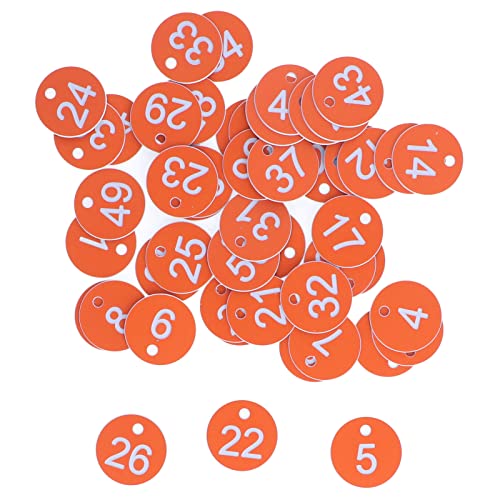 50Pcs Cattle Ear Tags, Numbered Plastic Earring for Cattle Cow Calf Livestock Identification Ear Tagger(#2)