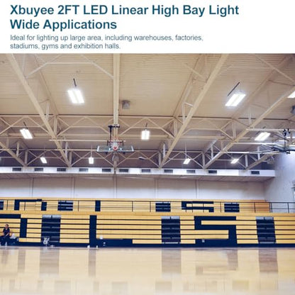LED Linear High Bay Light 2 Pack 165W/110W/80W Power Tunable, 23100 Lumens 5000K 120-277V Dimmable 2FT, Commercial Linear Hanging Bay Lights for Warehouse Workshop Supermarket Stadium, ETL