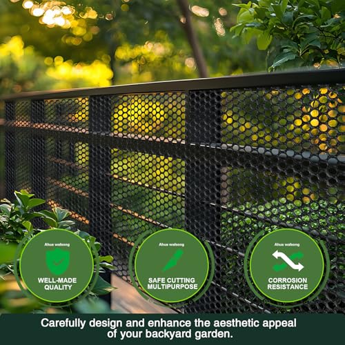 Plastic Wire Mesh Fence 16IN x 10FT, Black Plastic Net, Suitable for Poultry, Dogs, Rabbits, Snakes, Garden Barrier, Balcony Pet Fence, Chicken Fence - color: Black, size: 16IN x 10FT