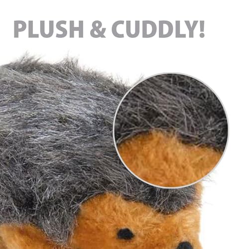 Jeffers Pet Plush Hedgehog Dog Toy with Squeaker, 6"- Soft Stuffed Plush Animal Toy for Puppies Small Medium Dogs, Interactive Play, Training, Fetch, Tug, Chew, Cuddle Companion, Indoor Fun - 1 Pack - color: Gray Big Hedgehog