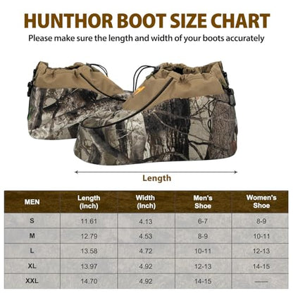 Insulated Boot Covers, 600D Durable Cold Weather Insulators with Water-Resistant PU Leather, Non-Slip Boot Covers for Hunting, Fishing, Camping, and Outdoor Activities (Next Camo) - size: Medium