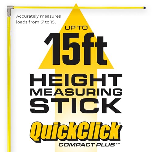 Quickclick Compact Plus Load Height Measuring Stick - Measures Up to 15 Feet - Measure Your Load Before You Hit The Road™ - size: Compact Plus - Measures Up To 15'