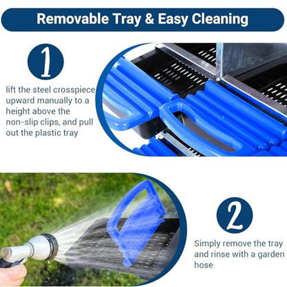 Chicken Nesting Boxes,10 Compartment Nesting Boxes for Laying Eggs,Wall Mount Poultry Roll Away Chicken Laying Boxes,Easy Egg Collection,Cleanable Pull Out Hen Roosting Boxes - color: Blue