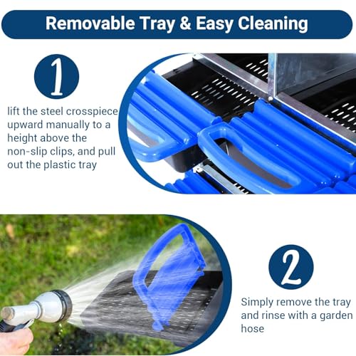 Chicken Nesting Boxes,10 Compartment Nesting Boxes for Laying Eggs,Wall Mount Poultry Roll Away Chicken Laying Boxes,Easy Egg Collection,Cleanable Pull Out Hen Roosting Boxes - color: Blue