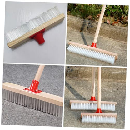 Ciieeo Stiff Bristle Decking Brush for Cleaning Long Handle Scrub Brush for Floors Carpets Outdoor Surfaces Effortless Dirt Removal Hard to Reach Areas Bristles