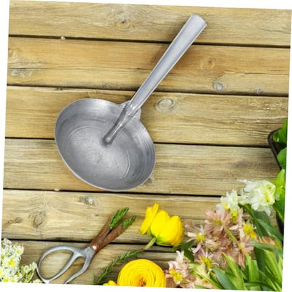 Heavy Duty Iron Ladle for Farm Garden Use Ergonomic Feeding Scoop Polished Finish for Watering Mixing Spoon for Livestock and Pet Feeding