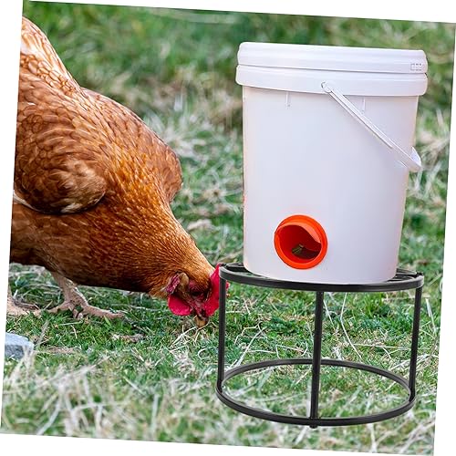 Galvanized Chicken Feeder Trough Feeder Stand Metal Chick and Waterer for Coop Accessories
