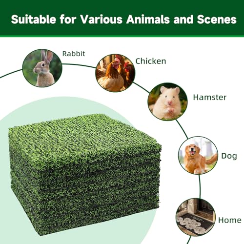 DRQ 8 Pcs Nesting Pads for Chicken Coop - Washable Chicken Nesting Pads, Reusable Chicken Coop Accessories for Hen Laying Mats 12"×12" (Green) - color: Green