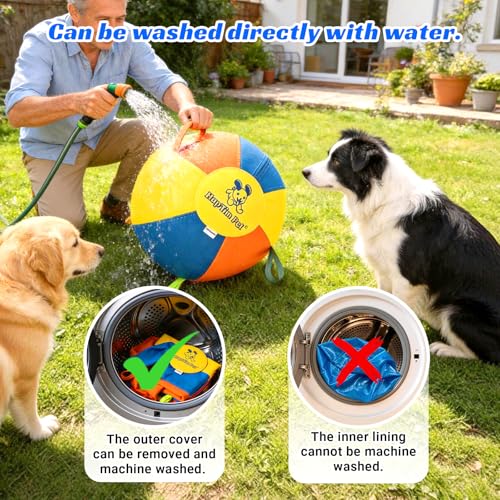 Hap Tim Herding Ball for Dogs 18 Inch Interactive Large Dog Ball with Handles Durable Outdoor Training Dog Toy for Medium to Large Dogs Corgis Australian Shepherd Cattle Dog Border Collie & Horses