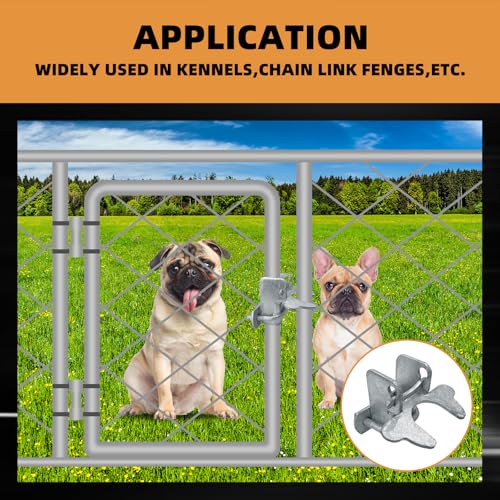 3Pcs 1-3/8" Kennel Gate Latch Butterfly Latches, Chain Link Fence Gate Latch Lock for 1-3/8" Dog Kennel Gate Frame & 1-3/8" Kennel Panel Frame