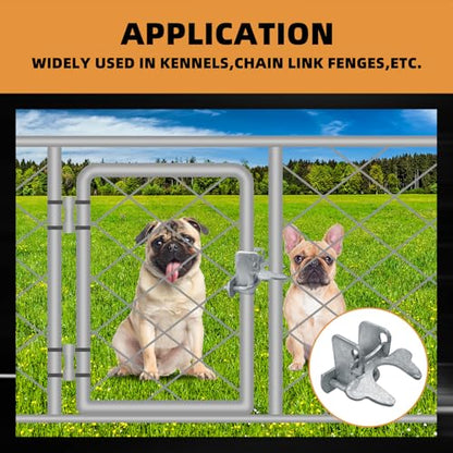 3Pcs 1-3/8" Kennel Gate Latch Butterfly Latches, Chain Link Fence Gate Latch Lock for 1-3/8" Dog Kennel Gate Frame & 1-3/8" Kennel Panel Frame