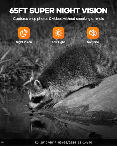 Assark Solar Trail Camera 48MP 30FPS, WiFi Bluetooth Game Camera with Motion Activated 0.2s Trigger, Night Vision Motion Activated IP66 Waterproof for Wildlife Scouting with 32GB Micro SD Card - color: Grey
