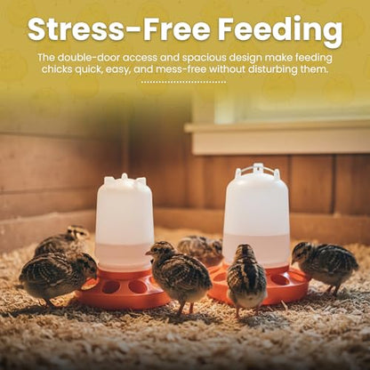 Chicken Brooder Box for Chicks, 6-in-1 Chick Starter Kit, 45" Large Chicken Brooder Pet Tent, Chick Coop for 10-15 Chicks with Feeder, Waterer & Cleaner, Indoor Chick Pen