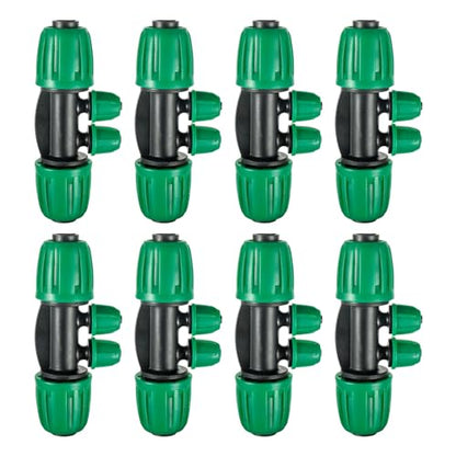 10 Pcs 1/2 to 1/4 inch Garden Hose Tubing Irrigation Fittings,4-Way Anti-Leak 1/2'' to 1/4'' Locked Barbed Drip Irrigation Tee Connectors (1/2"IDx0.6-0.63"OD) 1/2'' to 1/4'' Irrigation Tubing Fitting - size: 10 PCS 1/2" to 1/4" 4-Way Connectors