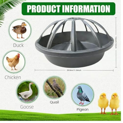 4PCS Chicken Feeder No Waste No Spill No Mess，Poultry Feeder and Waterer Set，12 Hole for Poultry ，Poultry Feeding troughs for Farms, Chickens, Ducks, Geese, Quails, Pigeons