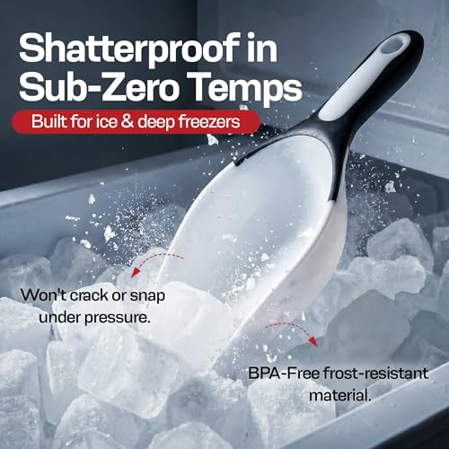 Rockland Guard 1-Cup Multipurpose Scoops (2-Pack) – Flexible Funnel Tip for Spill-Free Pours – Heavy-Duty Ice Scoop for Freezer & Kitchen – Dog Food Scoop & Flour Scoop for Canisters - size: 2 Pack