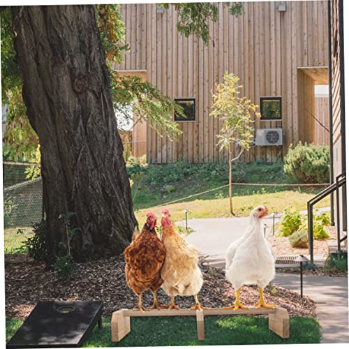 Balacoo Wooden Chicken Perch Roosting Bar Natural Bird Stand for Hens and Medium to Large Birds Safe Parrot Pet Coop Accessory for Secure Off Ground Resting