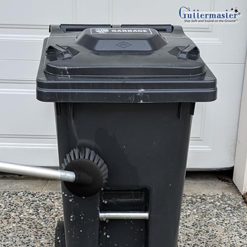 Guttermaster GM-314P Grey 4.5 Inch Diameter Round Medium Stiff Flow Through Brush for Decks and Sidewalks