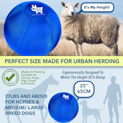 Race&Herd 25" Cover for Herding Ball for Dogs Large - Replacement Herd Balls for Dogs Toys Sleeve, Outer Layer Herding Ball for Australian Shepherd, Hearding Balls Cover Only - size: 25" Replacement Cover