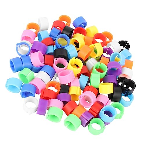 COLLBATH 150Pcs Durable Pigeon Identification Rings Lightweight Mixed Color Bird Foot Bands for Easy Identification of Pigeons Parrots and Chickens for Racing